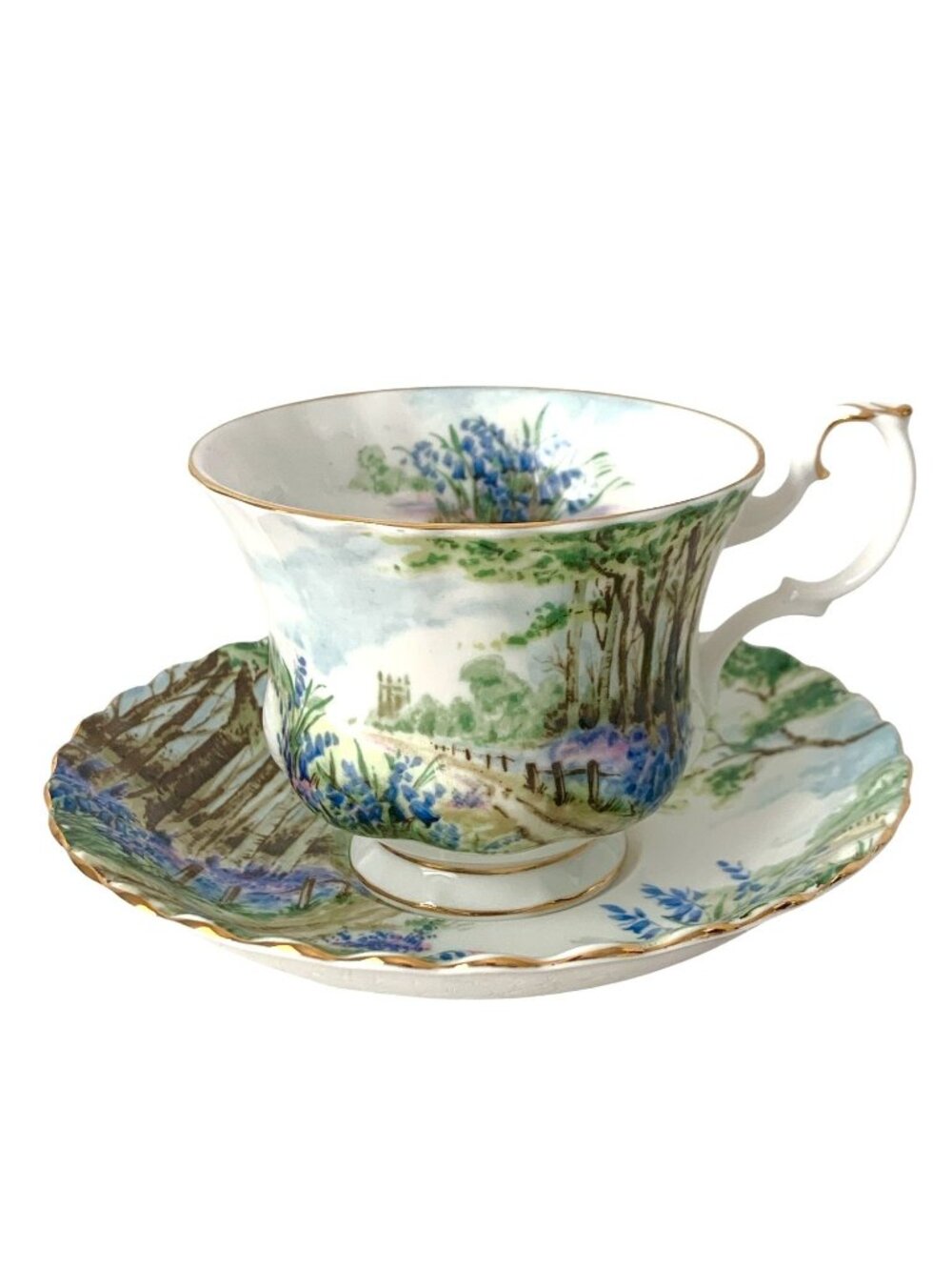 Royal Albert Tea Cup & Saucer Bluebell Wood Country Scenes Tea Party